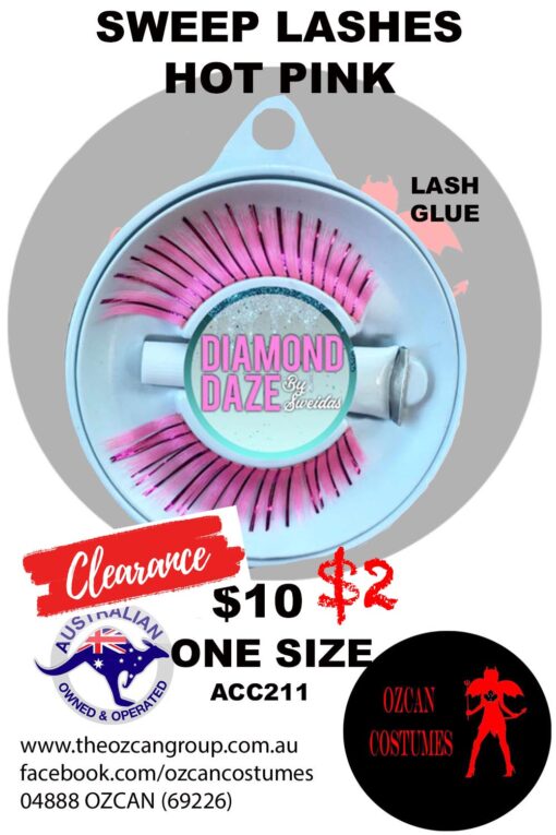SWEEP LASHES HOT PINK