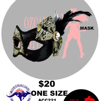 MASQUERADE MASK BLACK WITH SIDE BOW
