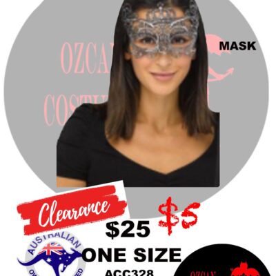 GOTHIC LACE MASK QUEEN SILVER