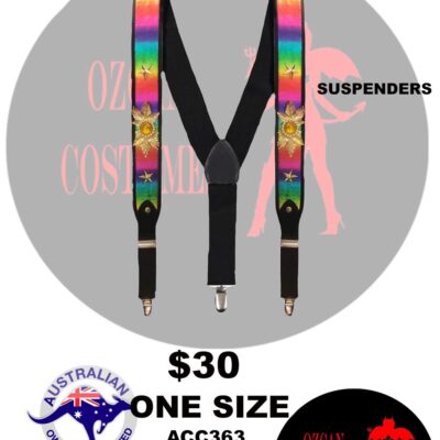 RAINBOW SUSPENDERS WITH BLING