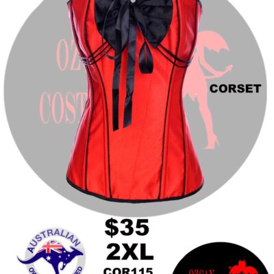 BOW TOP CORSET RED XXL