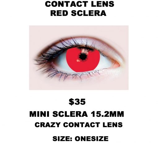 RED MINI SCLERA CONTACT LENS