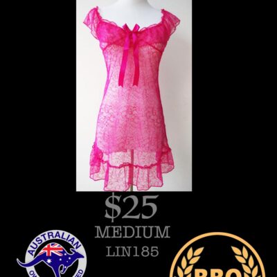 FLORAL LACE BABYDOLL PINK M
