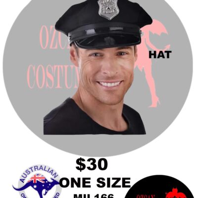 BLACK POLICE HAT